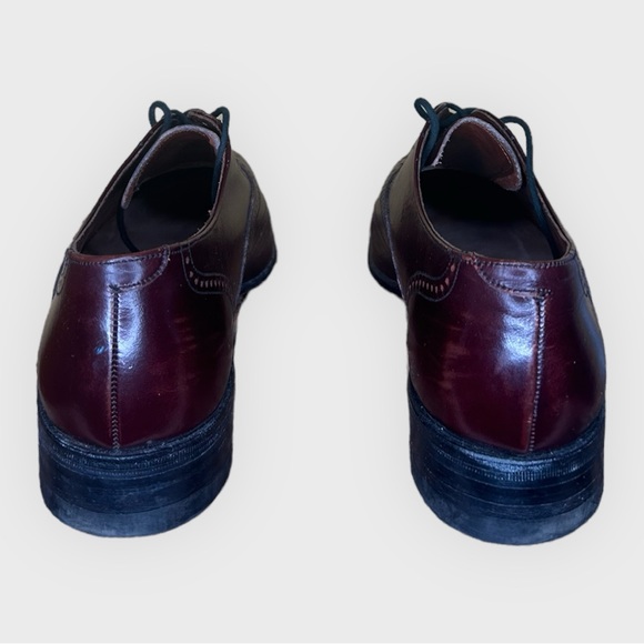 DACK men’s  maroon wingtip dress shoe - Picture 3 of 11